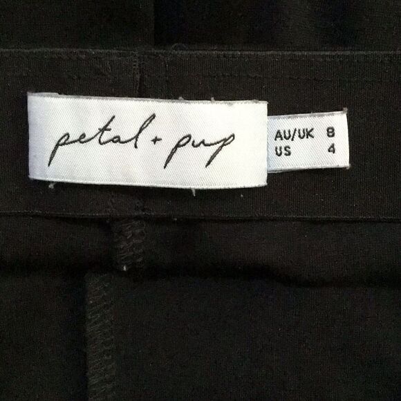 Petal & Pup Women’s Black Stretch Pants Size 4US/8AU/UK Zippered Leg - Picture 2 of 6